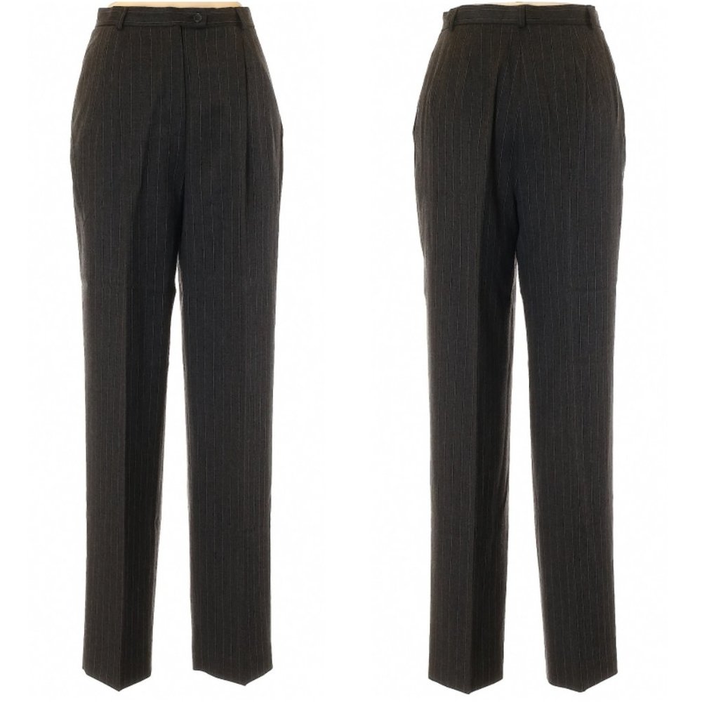 Talbots Pleated Striped Wool Pants